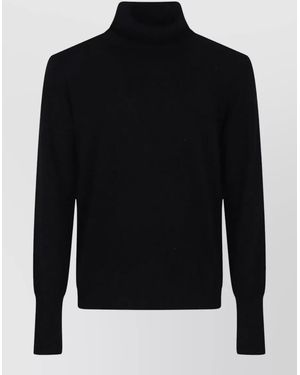 Ballantyne Turtleneck Sweater Ribbed Cuffs And Hem - Black