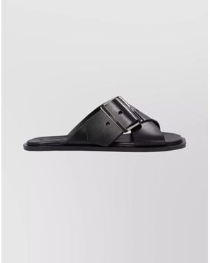 Loewe Floral Strap Flat Sandals - Brown