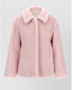 Max Mara Silk Single-Breasted Short Coat - Pink