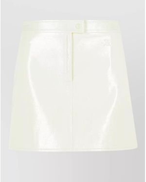 Courreges Cotton Blend Mini Skirt - White