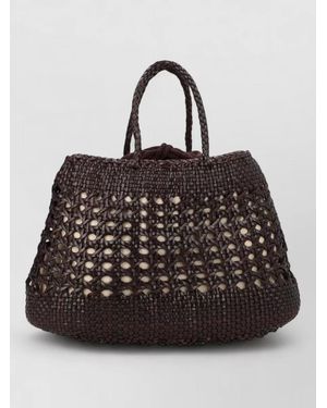Dragon Diffusion Santa Croce Big Leather Beach Bag - Black