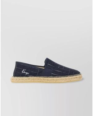 KENZO Logo Embroidered Espadrilles - Blue