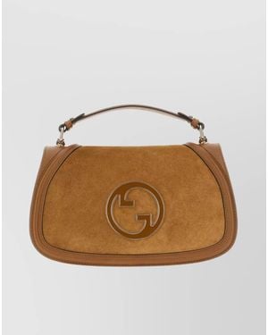 Gucci Medium Top Handle Structured Handbag - Brown