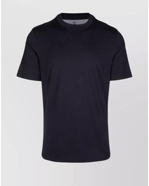 Brunello Cucinelli Crew Neck Short Sleeves T-Shirt - Blue
