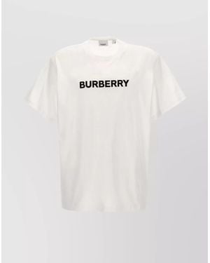 Burberry Cotton Harriston T-Shirt - Natural