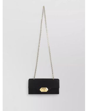 Lanvin Invitation Evening Silk Chain Crossbody Pouch - White