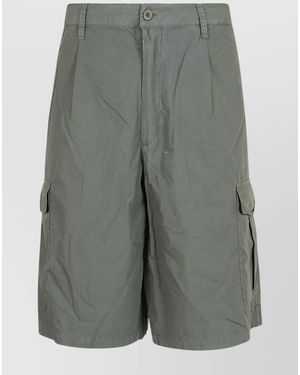Emporio Armani Cotton Cargo Bermuda Shorts - Grey
