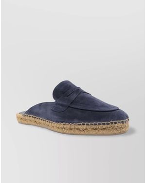 Castañer Leather Slippers - Blue