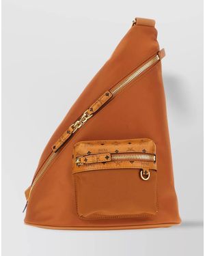 MCM Belt Bag Nylon Adjustable Strap - Orange
