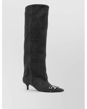 DIESEL Pointed-Toe Ankle Boots - Black