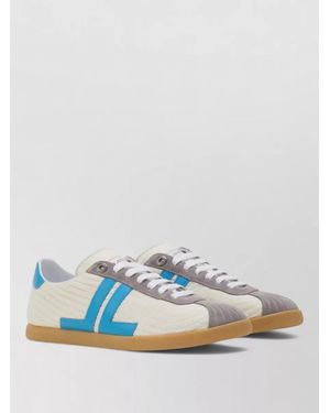 Lanvin Nylon Sneakers Contrasting Panels Round Toe Sole - Blue