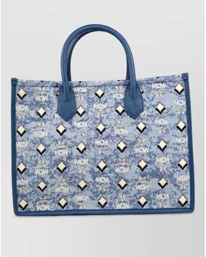 MCM Aren Denim Tote Bag - Blue