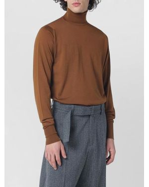 John Smedley Wool Turtleneck Jumper - Blue