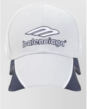 Balenciaga American Football Cap Cotton Twill Design - White