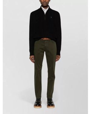Polo Ralph Lauren Cable-Knit Wool Cashmere Quarter-Zip Sweater - Black