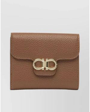 Ferragamo Calf Leather Wallet - Brown