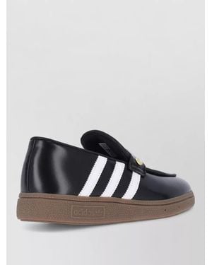 adidas Trainers Contrasting Stripes Rubber Sole Design - Black