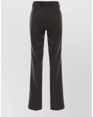 PT Torino Embroidered Virgin Wool Suit Trousers - Grey
