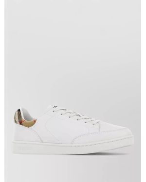 Burberry Leather Low Top Sneakers Rubber Sole - White