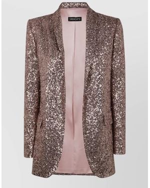 DR. HOPE Long Shawl Collar Blazer - Brown