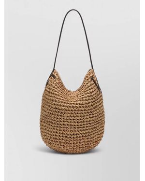 JW Anderson Na Small Raffia Tote Bag - White