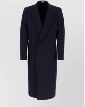McQueen Wool Regular-Fit Single-Breasted Coat - Blue