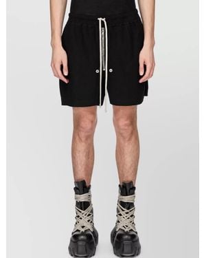 Rick Owens Cotton Wool Swim Shorts - Black