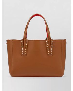 Christian Louboutin Cabata Mini Leather Tote Bag Straps - Brown