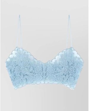 Ermanno Scervino Lace Top Adjustable Straps - Blue