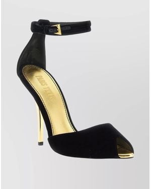 Paris Texas Jessica Sandals With Heel And Peep Toe - Black