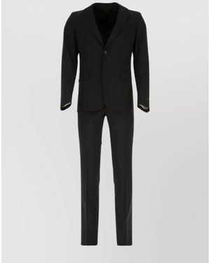 Prada Virgin Wool Mohair Single-Breasted Suit - Black