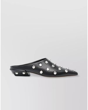 Paris Texas Leather Studded Mules - Multicolour