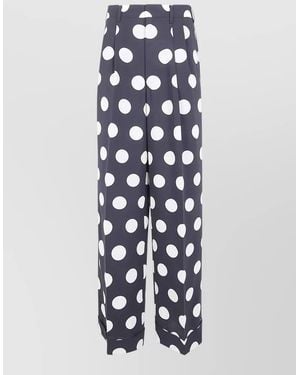 Junya Watanabe Polka Dot Pleated Wide Leg Pants - White