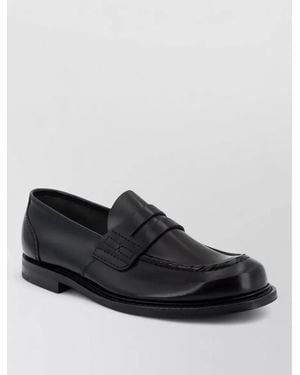 Church's Penny Strap Leather Sole Round Toe Loafers - Black