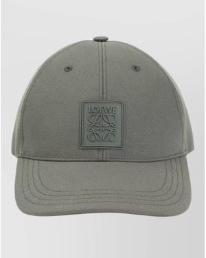 Loewe Logo Patch Cap Curved Brim Vents - Gray