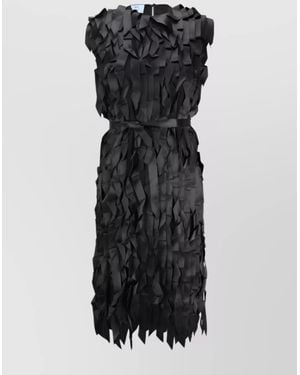 Prada Bow-Detail Knee-Length Dress - Black