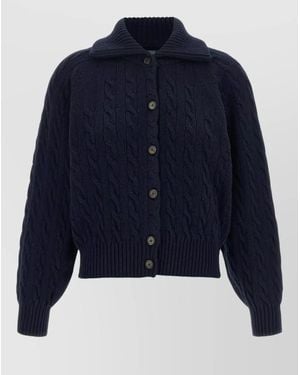 Polo Ralph Lauren Cashmere Wool Cable-Knit Cardigan - Blue