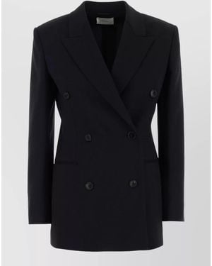 The Row Tailored Jacket Featuring Structured Shoulders - Black