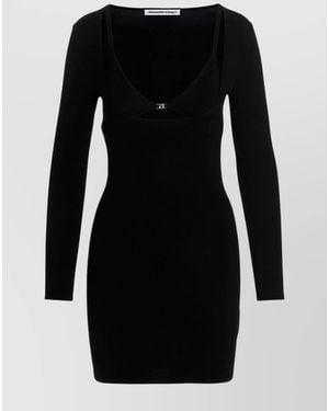 Alexander Wang Crystal-Embellished Hybrid Bikini Mini Dress - Black