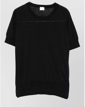 C.t. Plage Cashmere Crewneck Short-Sleeve Jumper - Black