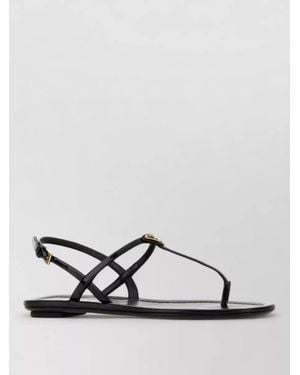 Prada Leather Thong Sandals Flat Sole Strappy - Multicolor