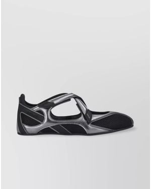 The Attico Mesh Ballerina Flats - Black