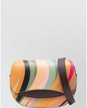 Paul Smith Leather Swirl Crossbody Bag - Orange