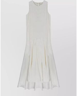 P.A.R.O.S.H. Sleeveless Midi Dress - White