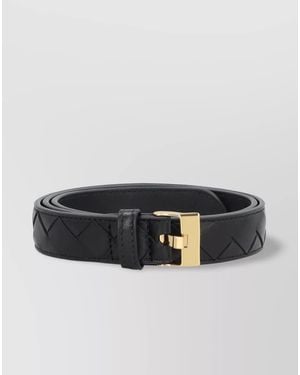 Bottega Veneta Leather Intrecciato Belt - Multicolour