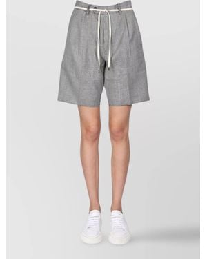 Aspesi Virgin Wool Knee-Length Bermuda Shorts - Grey