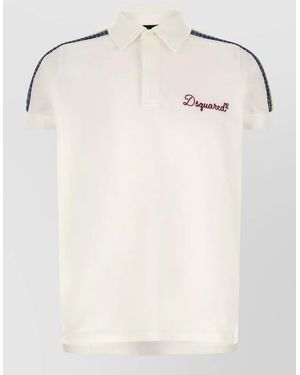 DSquared² Be Proud Cotton Polo Shirt - Natural