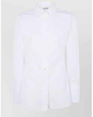 Rohe Tailored Poplin Shirt Long Sleeve Collar - White