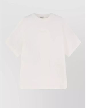 Burberry Cotton Logo-Embroidered T-Shirt - White