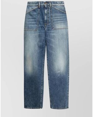 Givenchy Cotton Straight-Leg Pants - Blue